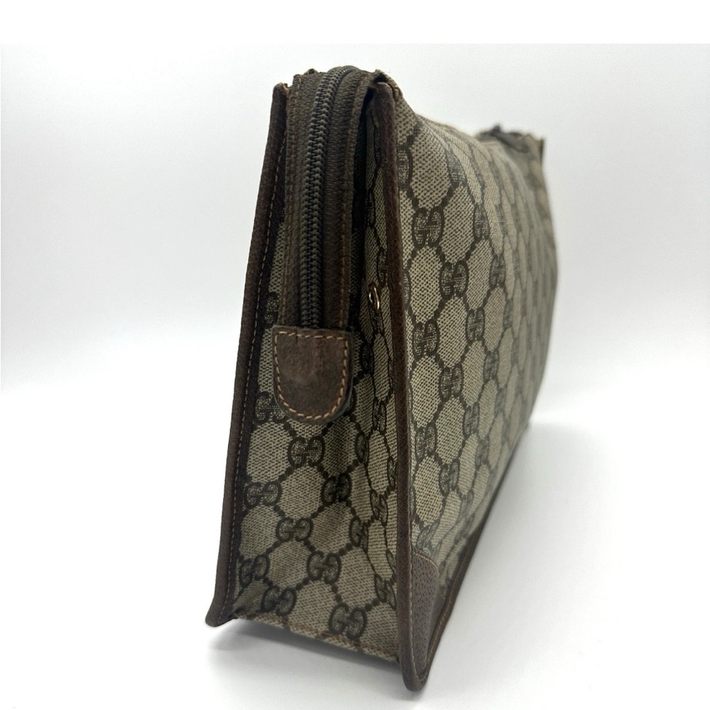 #34. Vintage Gucci Supreme Clutch GG Canvas Bag Authentic - Picture 5 of 14